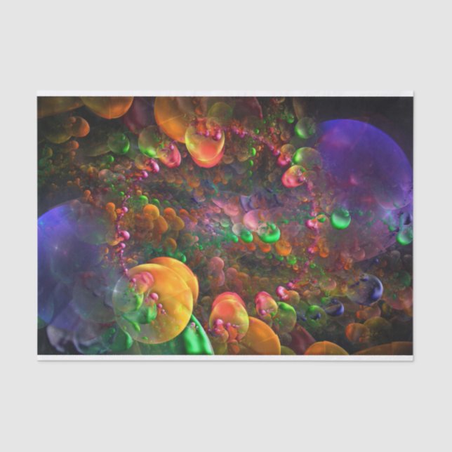 Papier Mousseline cercles de fruits papier de tissu (Recto)