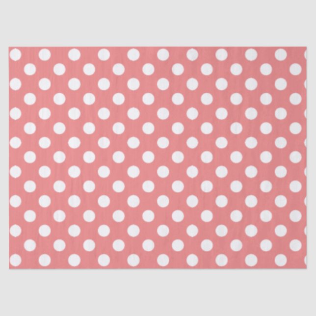 Papier Mousseline Cercles Motif corail clair (Recto)
