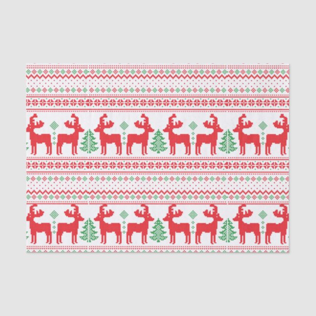 Papier Mousseline Cerf de Noël (Recto)