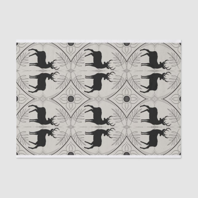 Papier Mousseline Cerf vintage 2 (Recto)