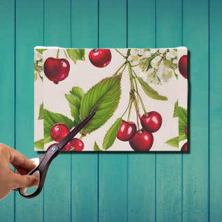 Papier Mousseline Cerises vintages