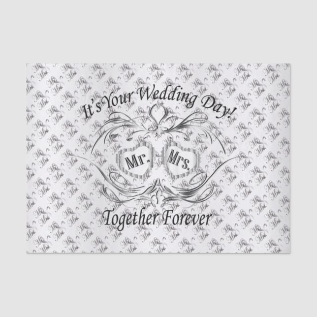 Papier Mousseline C'est ton mariage - Argent (Recto)