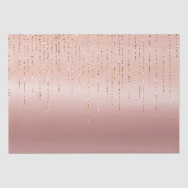 Papier Mousseline Chaînes de glam or rose (Recto)