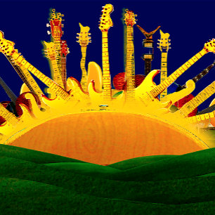 PAPIER MOUSSELINE CHAÎNES DE GUITARE AU SOLEIL