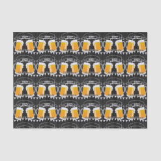 Papier Mousseline Chalet d'Anniversaire personnalisé Verre de bière