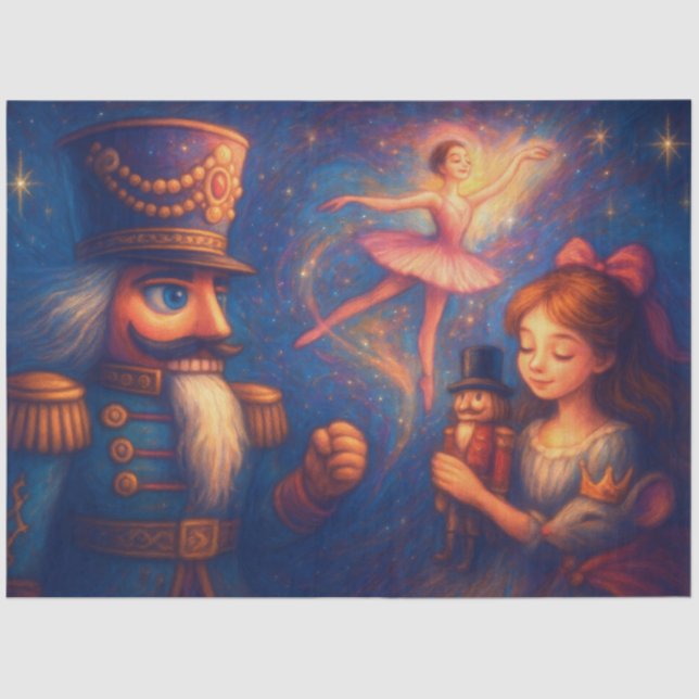 Papier Mousseline Chalk Dessin Cute Nutcracker Ballet Noël (Recto)