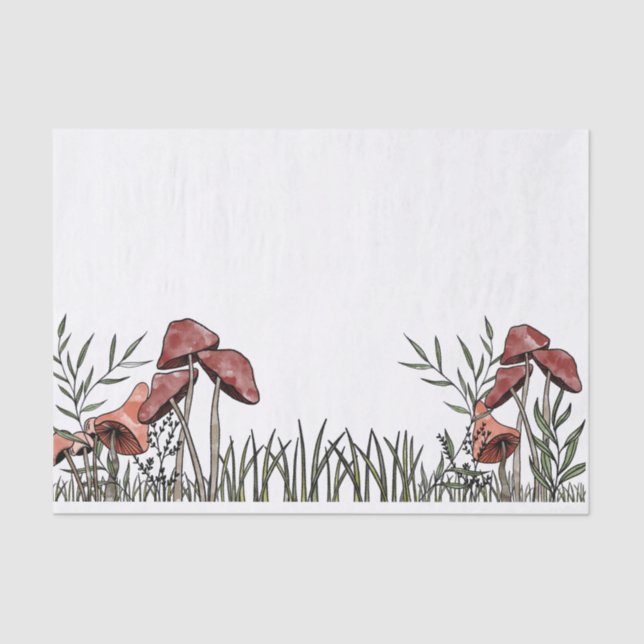 Papier Mousseline Champ champignon (Recto)