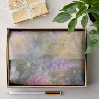 Papier Mousseline Champ de Fleurs