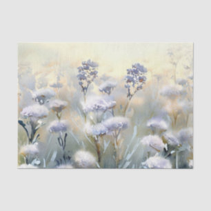Papier Mousseline Champ de fleurs-Dusty Miller (B) Aquarelle