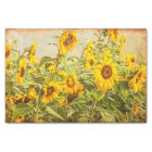 Champ de tournesols découpage jaune antique vintag