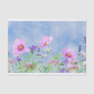 Papier Mousseline Champ des fleurs