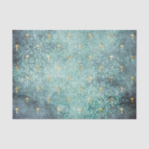 Papier Mousseline Champignon Damas vintage