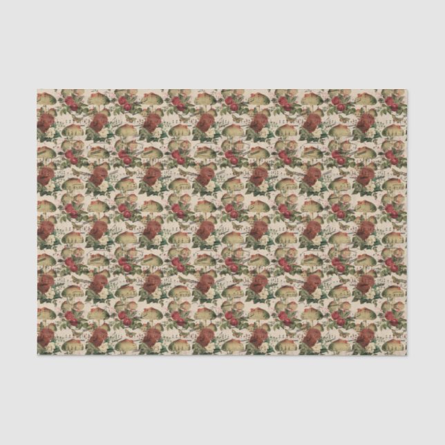 Papier Mousseline Champignon vintage (Recto)