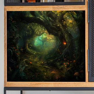 Papier Mousseline Champignons en Forêt Magique Découpage