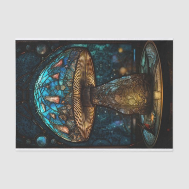 Papier Mousseline Champignons en verre tendu (Recto)