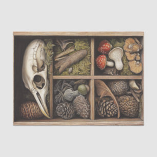 Papier Mousseline Champignons Goblincore cuisine Nature Découpage