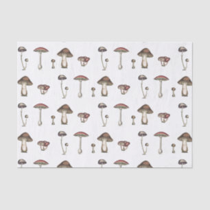 Papier Mousseline Champignons Vintages Forêt Forêt Bois Découpage