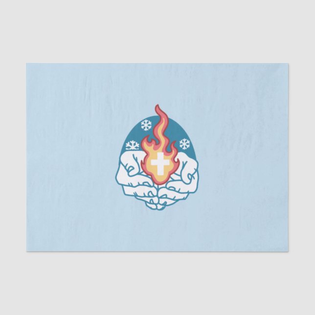 Papier Mousseline Changement du froid, Feu de foi - Chrétien motivat (Recto)