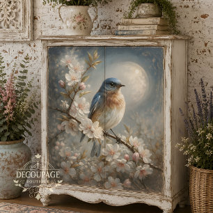 Papier Mousseline Chanson du Merle Bleu au Clair de Lune 2