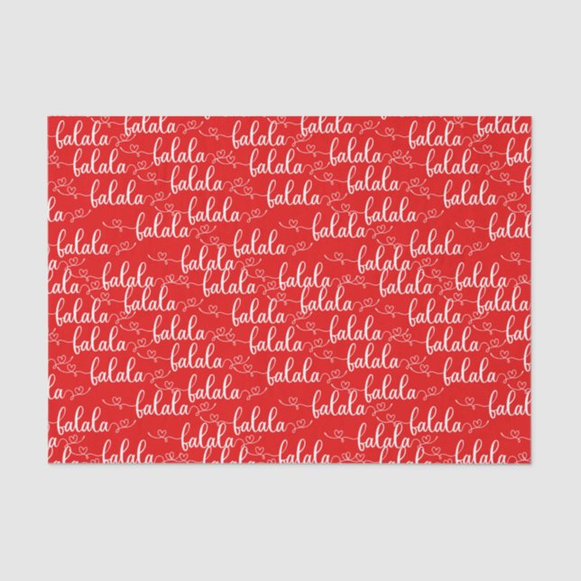 Papier Mousseline Chansons de Noël Rouge (Recto)