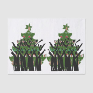 Papier Mousseline Chanter des chants de Noël Chorale Gospel Choir