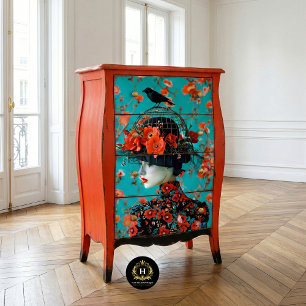 Papier Mousseline Chapeau Cage à Oiseaux Vintage Découpe Florale