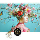 Chapeau Cage à Oiseaux Vintage Découpe Florale