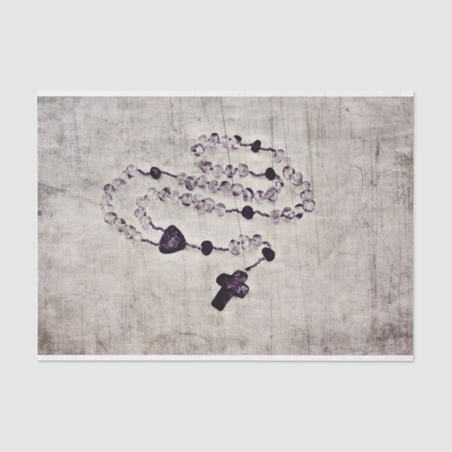 Papier Mousseline Chapelet catholique (Recto)