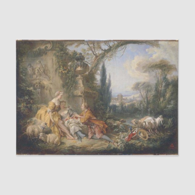 Papier Mousseline Charmes de la vie country par François Boucher (Recto)