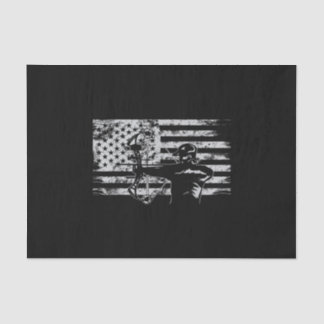 Papier Mousseline Chasse Archer Drapeau Américain Chasse Bowhunting