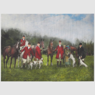 Papier Mousseline Chasseur - La chasse au renard - Tally-ho 1924