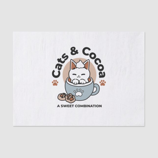 Papier Mousseline Chat adorable en Mug Conception de vacances - Chat (Recto)
