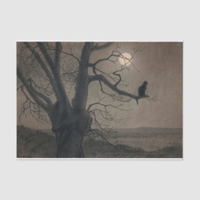 Papier Mousseline Chat au clair de lune, Alexandre Steinlen (Recto)