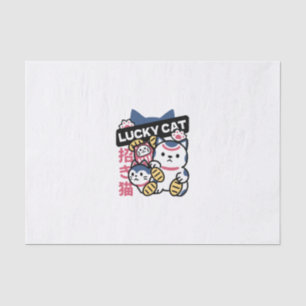 Papier Mousseline Chat Chanceux Maneki Neko – Chat de Fortune Japona