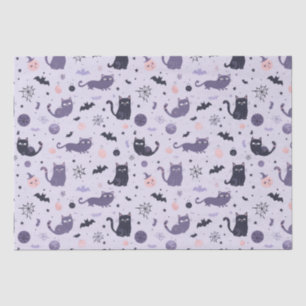 Papier Mousseline Chat d'Halloween mignonne violet