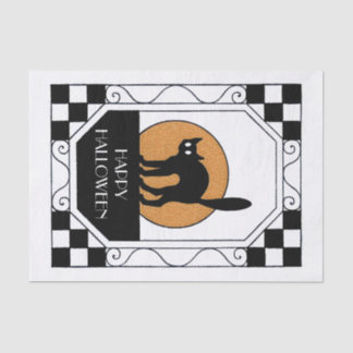 Papier Mousseline Chat noir éffrayant - Art Déco