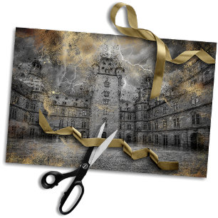 Papier Mousseline Château allemand   Découpage Steampunk Aschaffenbu