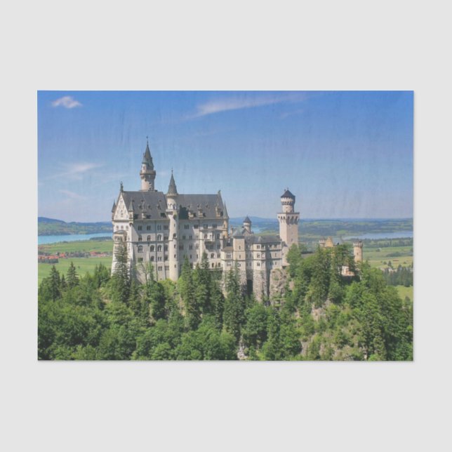 Papier Mousseline Château de Neuschwanstein, Bavière Allemagne (Recto)