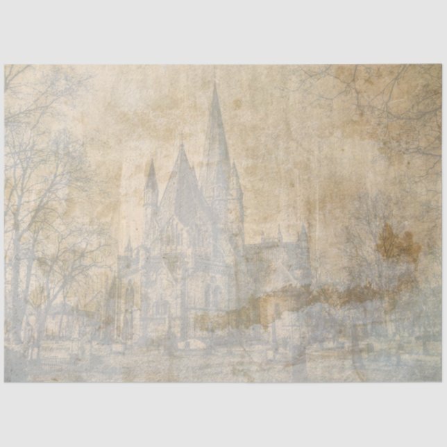 Papier Mousseline Château gothique série Design 5 (Recto)