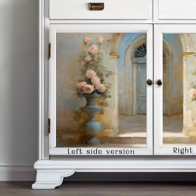 Papier Mousseline Chateau Rose Cour bleue Rose Floral (Créateur téléchargé)