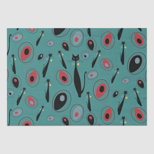 Papier Mousseline | Chats atomiques modernes du mi (Recto)