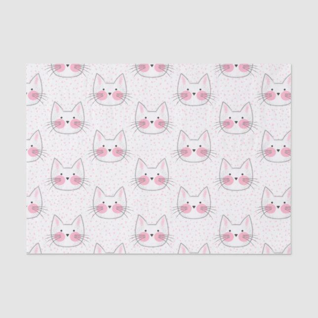 Papier Mousseline Chats mignons de Kawaii Kitty de Japonais (Recto)