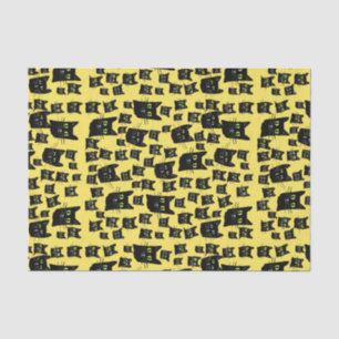 Papier Mousseline Chats noirs éffrayants