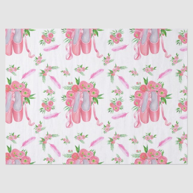 Papier Mousseline Chaussons de ballet (Design 12) Découpage (Recto)