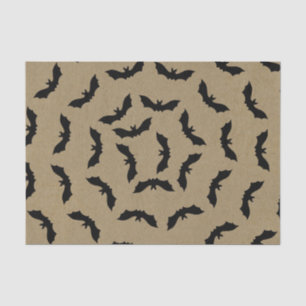Papier Mousseline Chauve-souris noire rustique kraft fête d'Hallowee