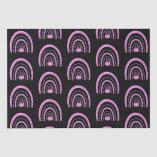 Papier Mousseline Chauve-souris rose et noire Halloween noir