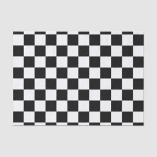 Papier Mousseline Checkered noir