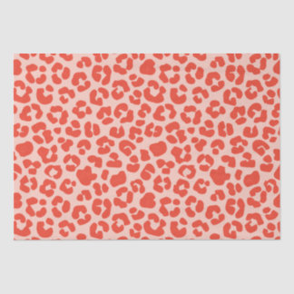 Papier Mousseline Cheetah Motif imprimé rouge