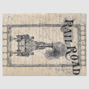 Papier Mousseline Chemin de fer