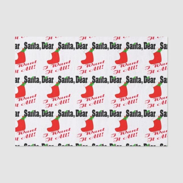 Papier Mousseline Cher papier de tissus Père Noël (Recto)